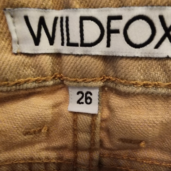 NWT Wildfox Ghost Nude FRIDAY NIGHT Distressed Jean Shorts Sz 26 - Picture 5 of 6